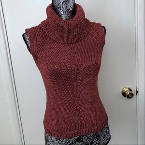 WHBM Sleeveless Cowlneck Sweater Top
